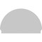 Ekena Millwork Half Round Sunburst Architectural Grade PVC Combination Pediment, 52"W x 32-3/4"H x 2-3/4"P PEDPC052X330HRO01 - alternate 6